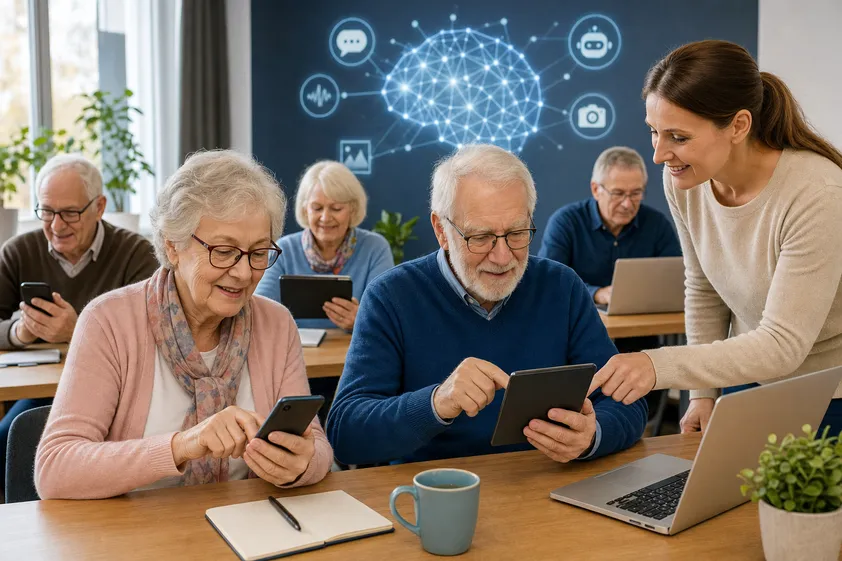 Haluatko oppia hyödyntämään tekoälyä oikeasti omassa arjessasi? Tuo oma
puhelimesi, tablettisi tai kannettava tietokoneesi mukaan ja kokeile tekoälyn
mahdollisuuksia käytännössä. Tällä tekoälykurssilla senioreille harjoitellaan
tekoälysovellusten käyttöä